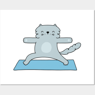 Yoga Cat Posters and Art